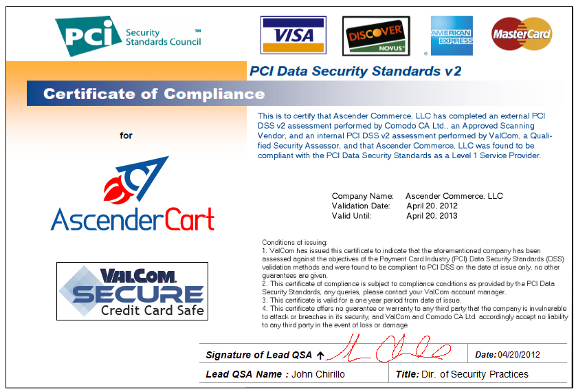 pci compliant shopping cart software